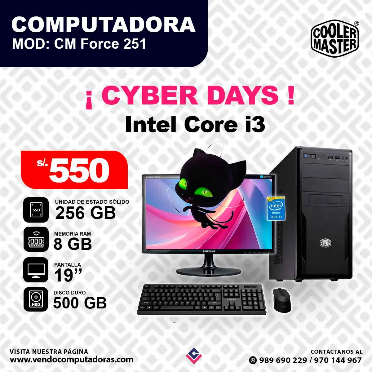 Computadora Samsung Intel Core i3 CM Force 251