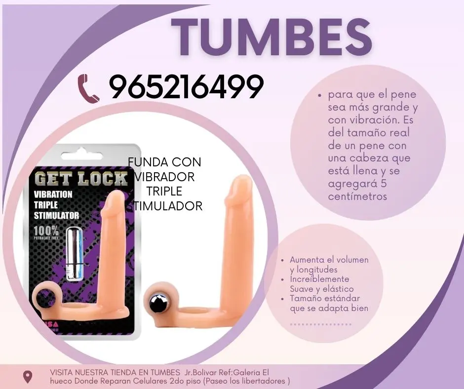FUNDA CON VIBRADOR TRIPLE STIMULADOR 965216499