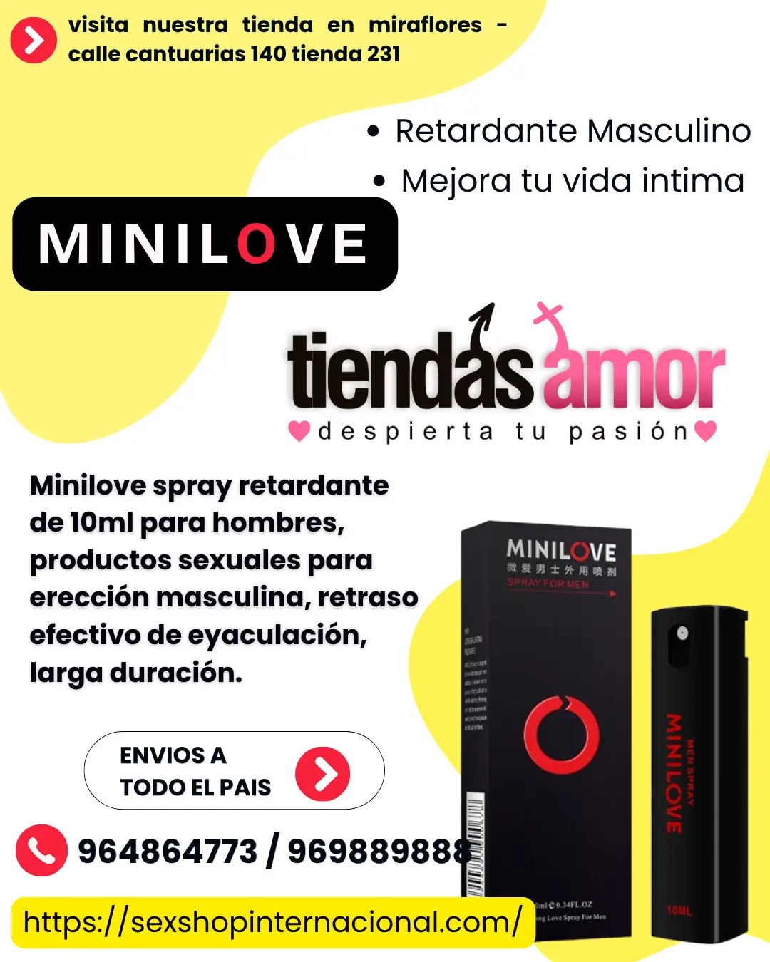 Sprays y retardantes TIENDAS AMOR SEXSHOP MIRAFLORES 95830