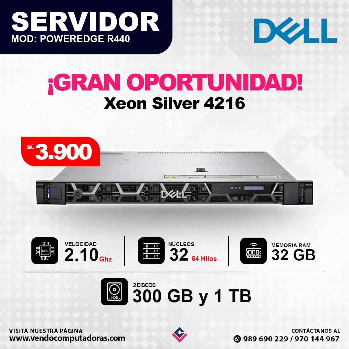 Servidor DELL PowerR440