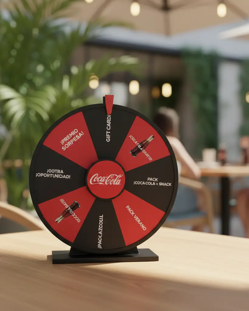 RULETA PUBLICITARIA DE MESA PARA ACTIVACIONES Y CAMPAÑAS PRO