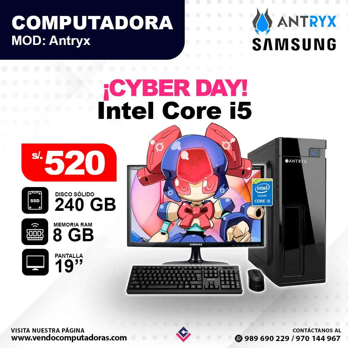 Computadora ANTRYX SAMSUNG Intel Core i5