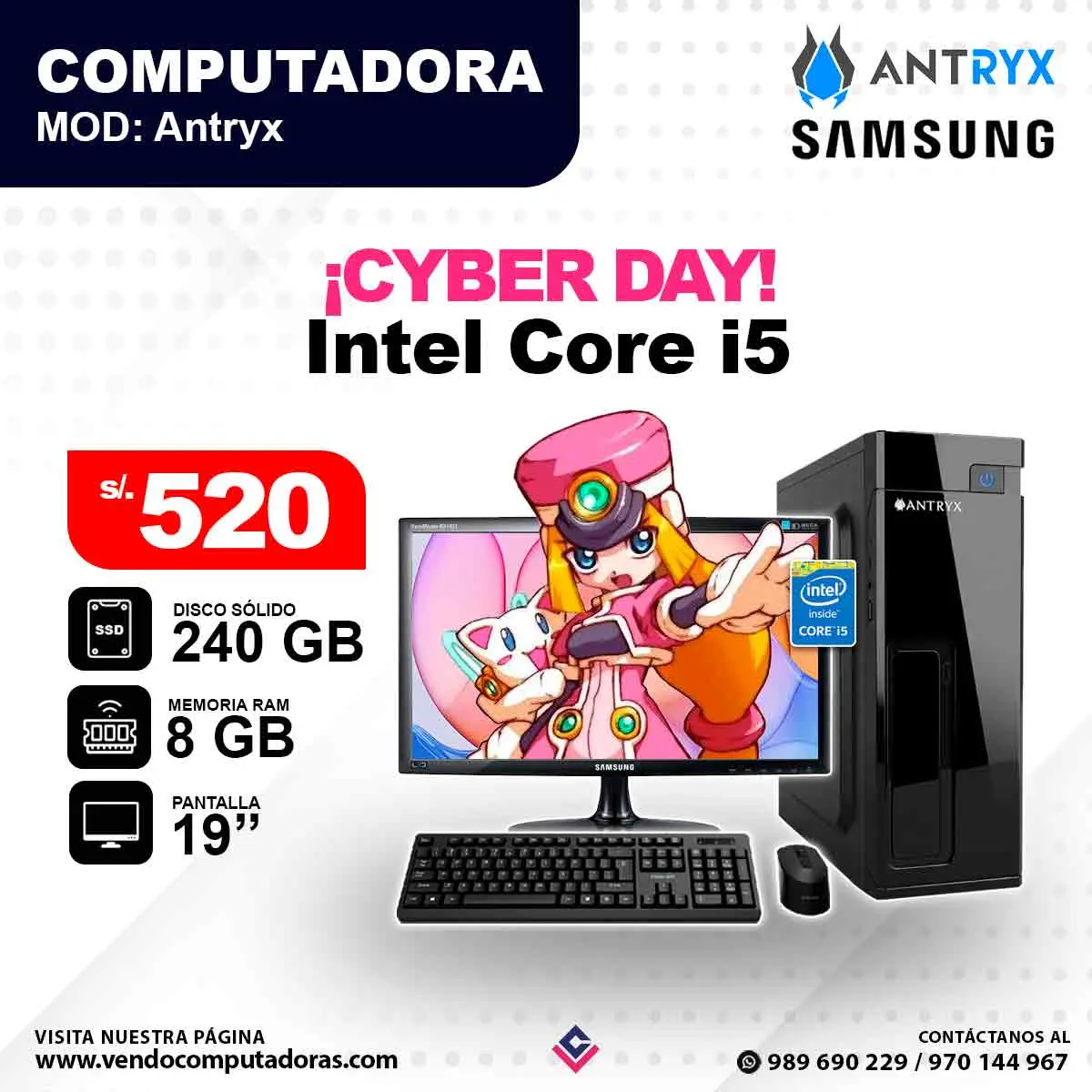 Computadora ANTRYX SAMSUNG Intel Core i5