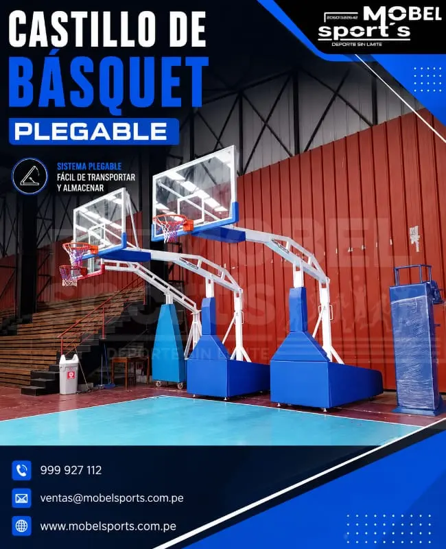 Castillo de básquet plegable y transportable mobel sports