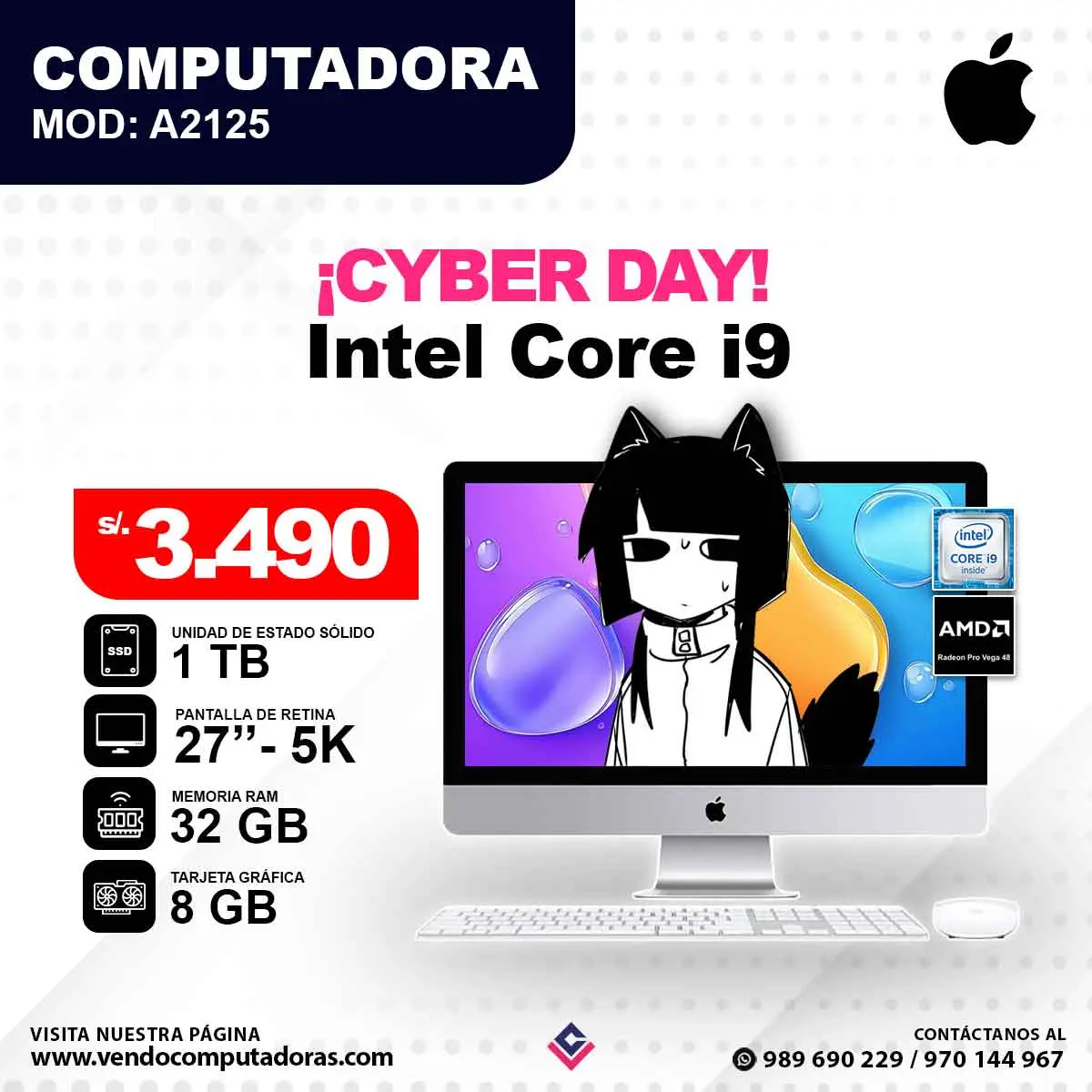 Computadora AIO APPLE Core i9