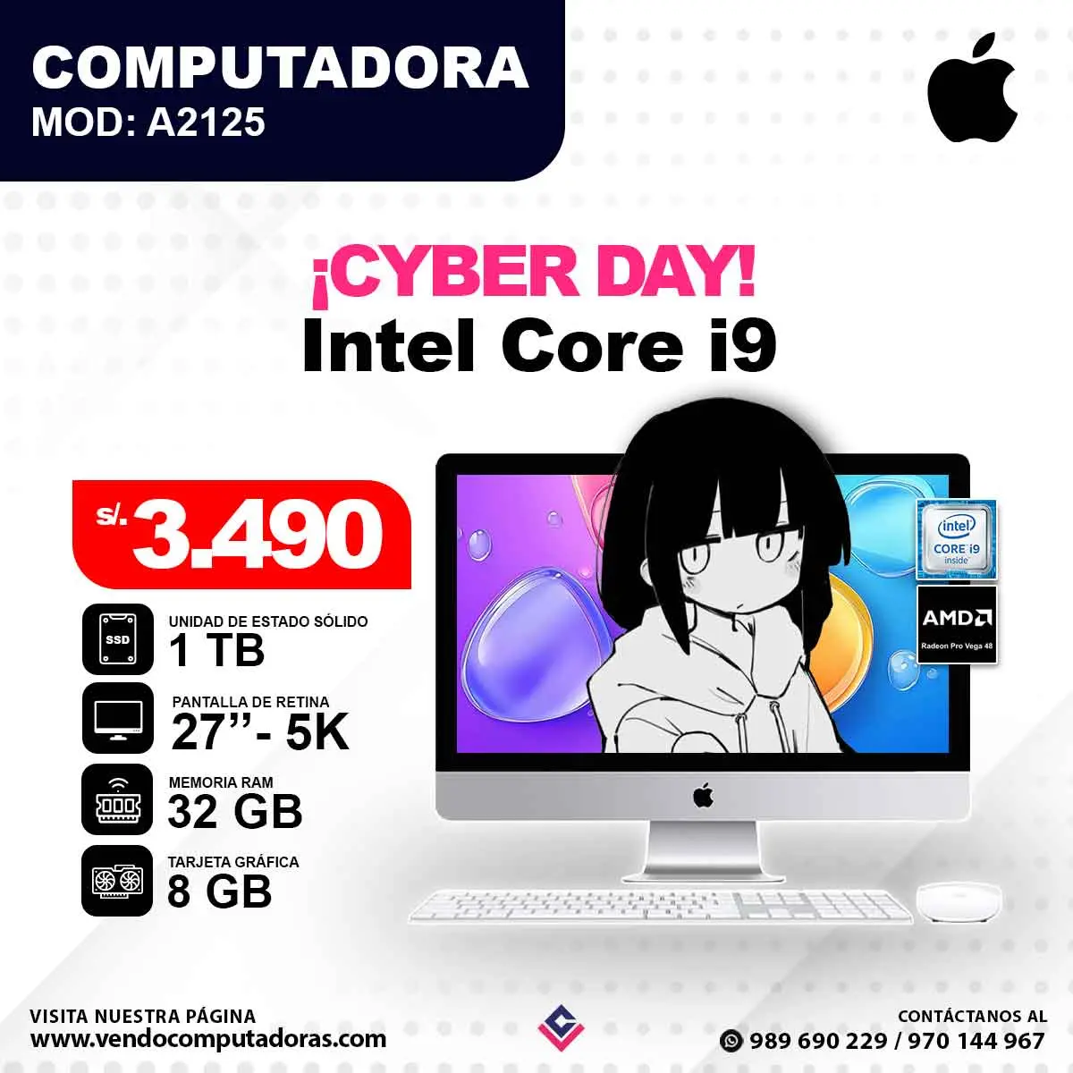 Computadora AIO APPLE Core i9