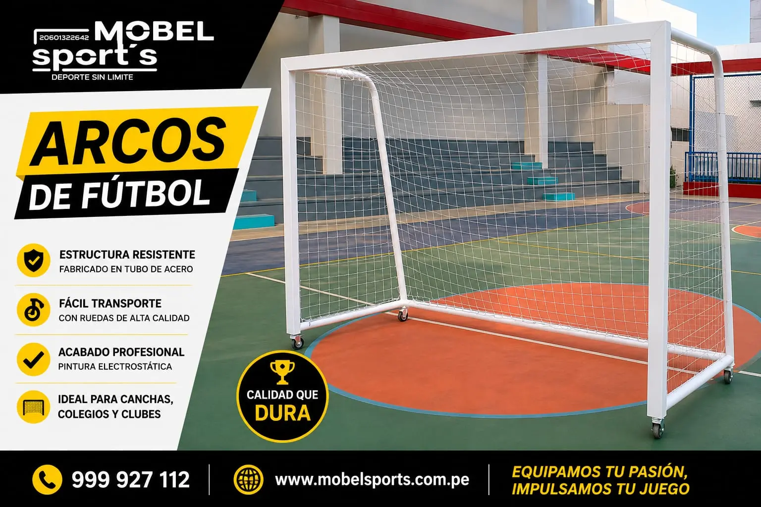 Basquet - tablero regulable movil - mobel sports