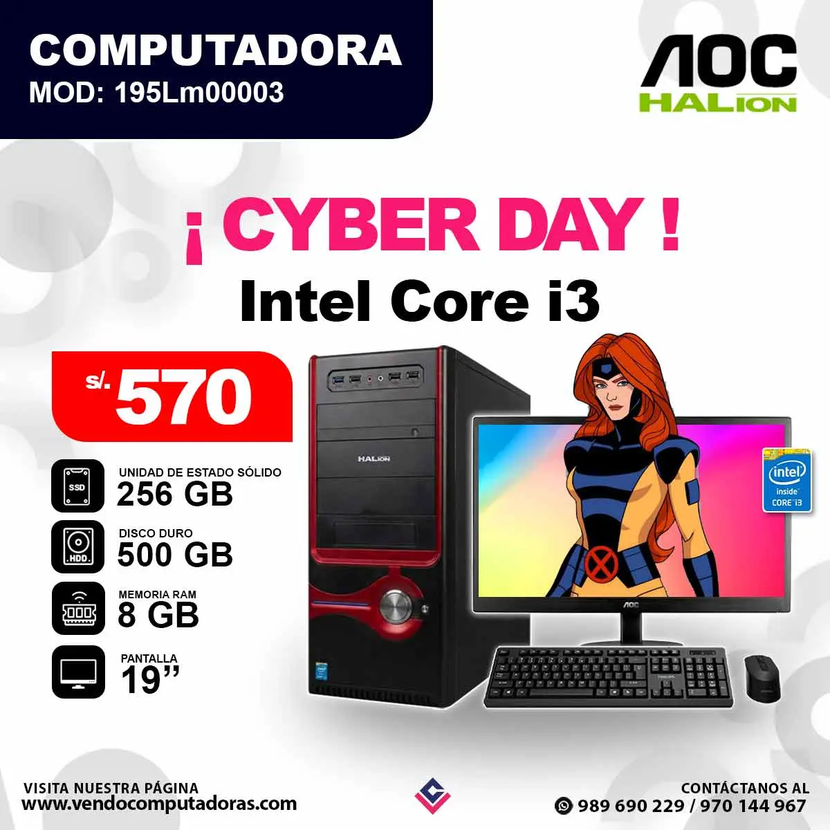 PC HALION Intel core i3 