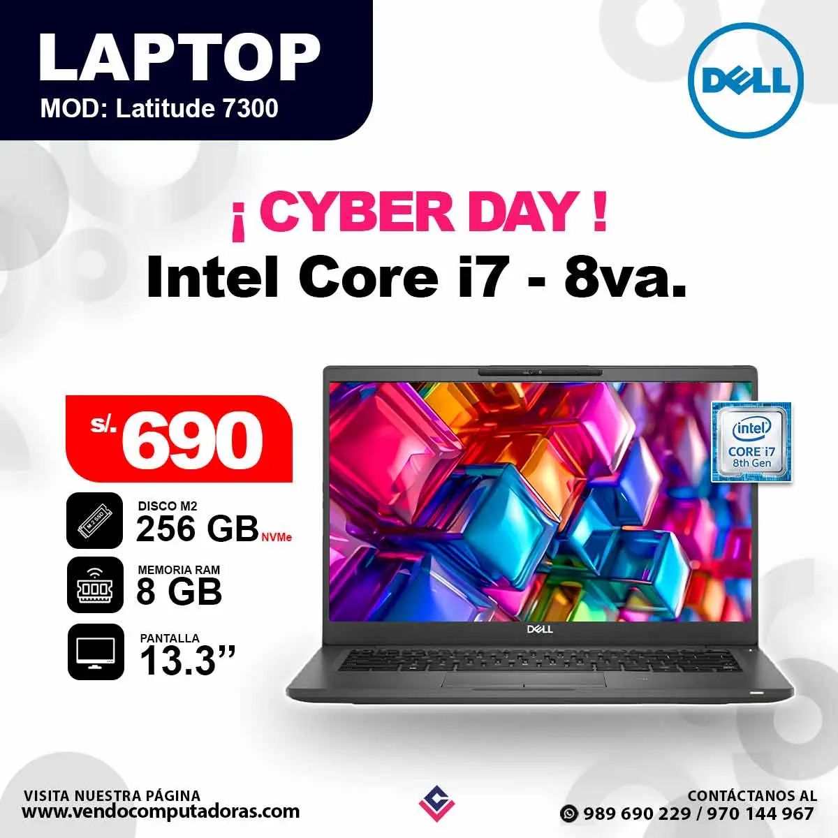 Laptop Dell Latitude 7300 core i7 - 8va.