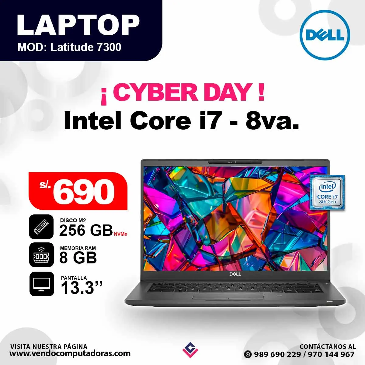 Laptop Dell Latitude 7300 core i7 - 8va.