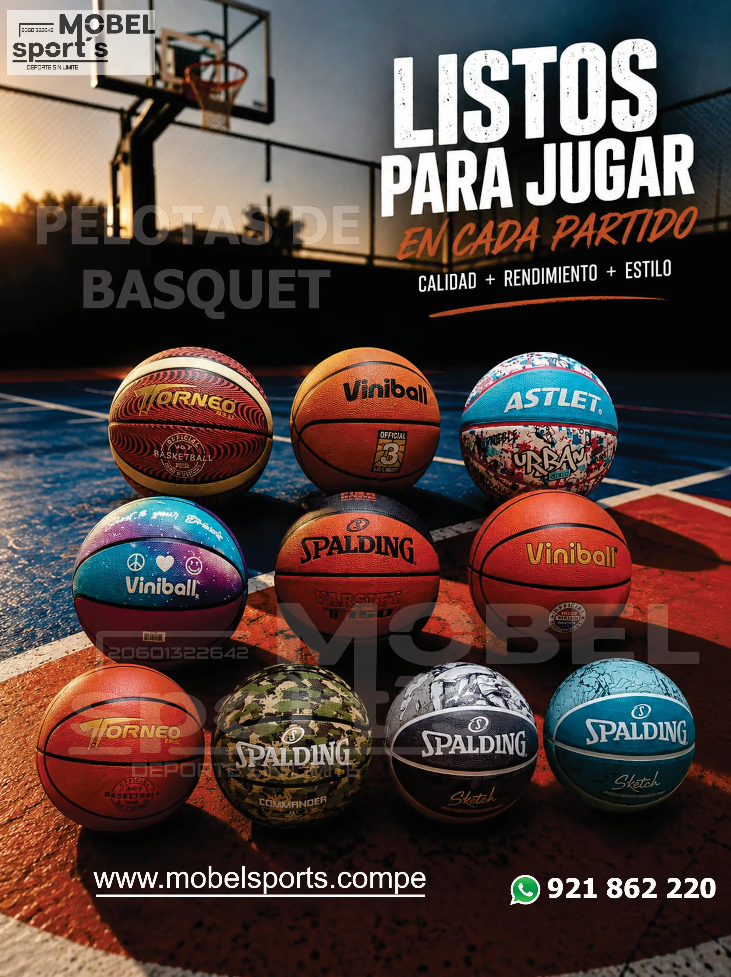 balón de básquet spalding mobel sports 
