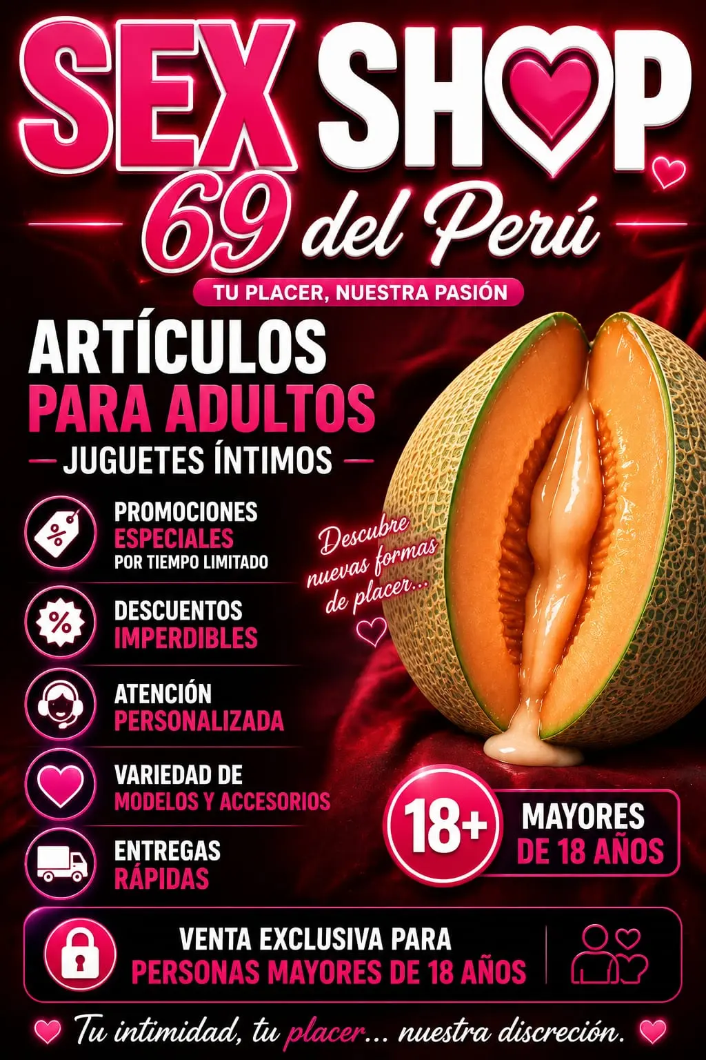 Juguetería para adultos Accesorios íntimos originales