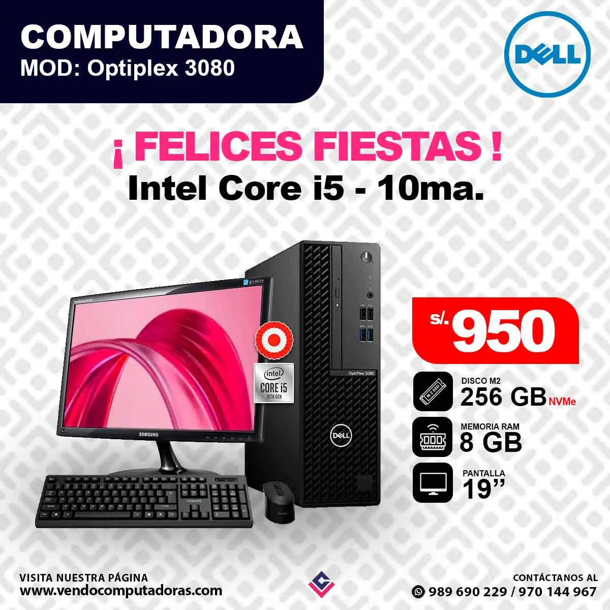 Computadora DELL Intel core i5 - 10ma.