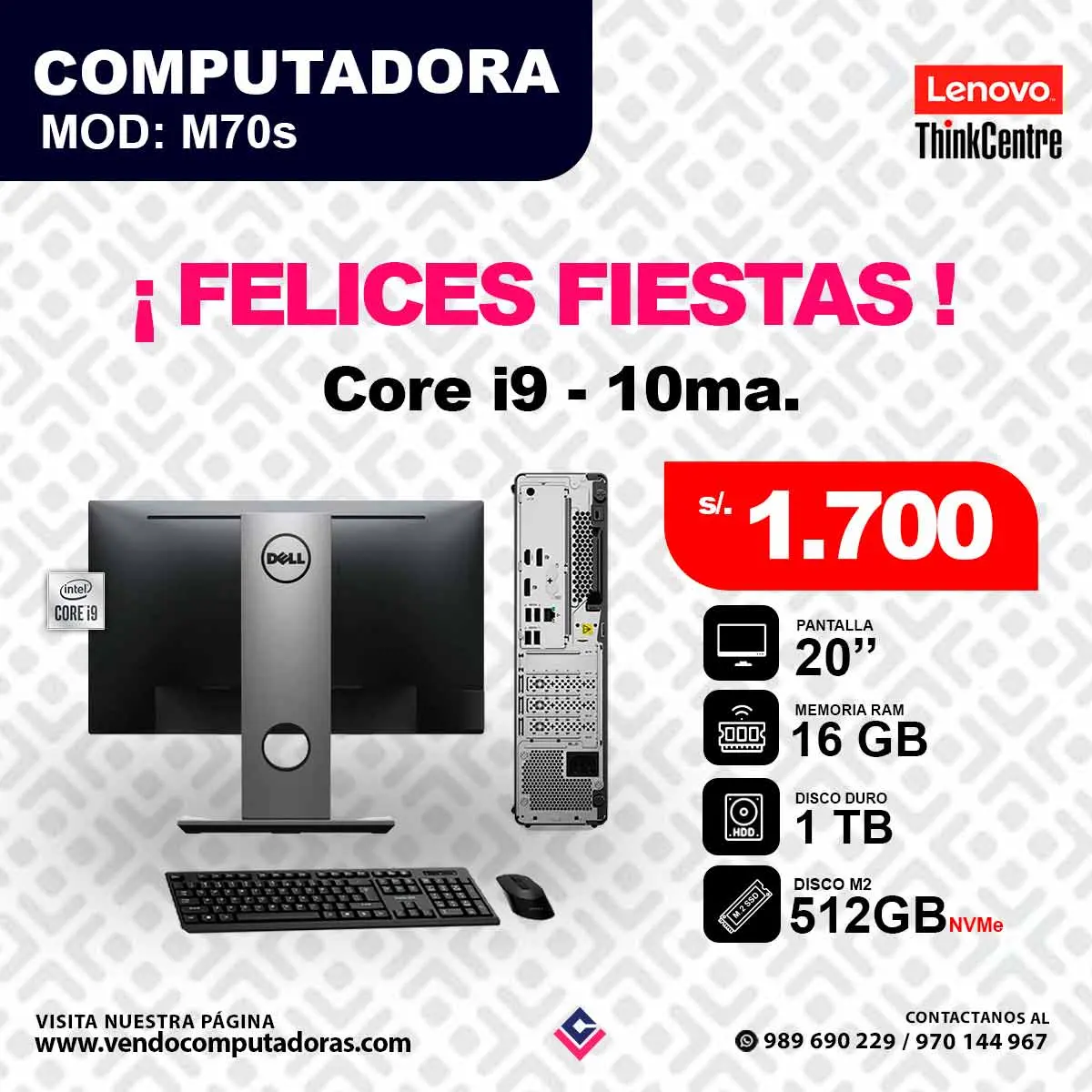 Laptop Lenovo Intel core i9 -10ma.