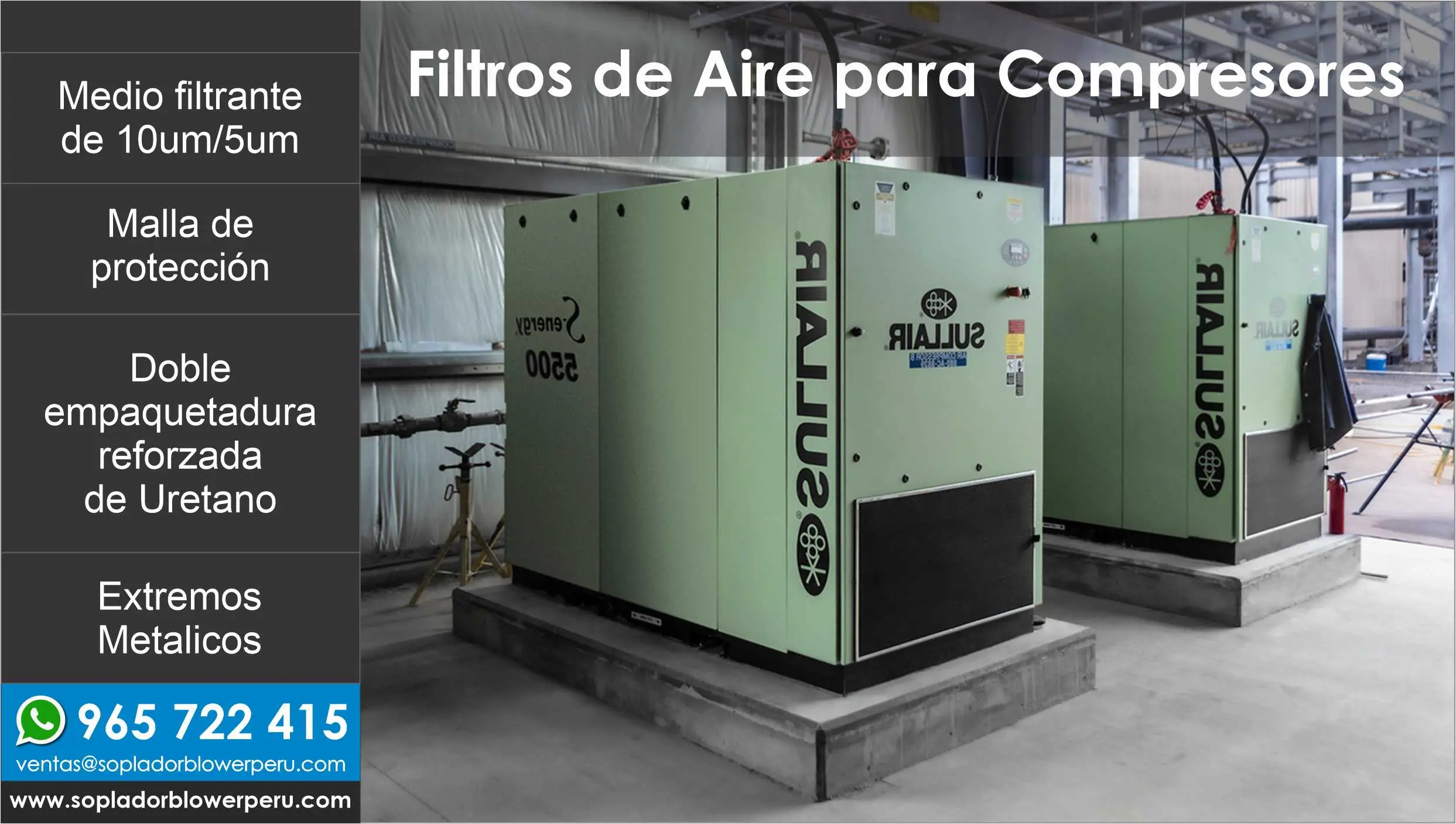 FILTROS DE AIRE PARA SOPLADORES Y COMPRESORES