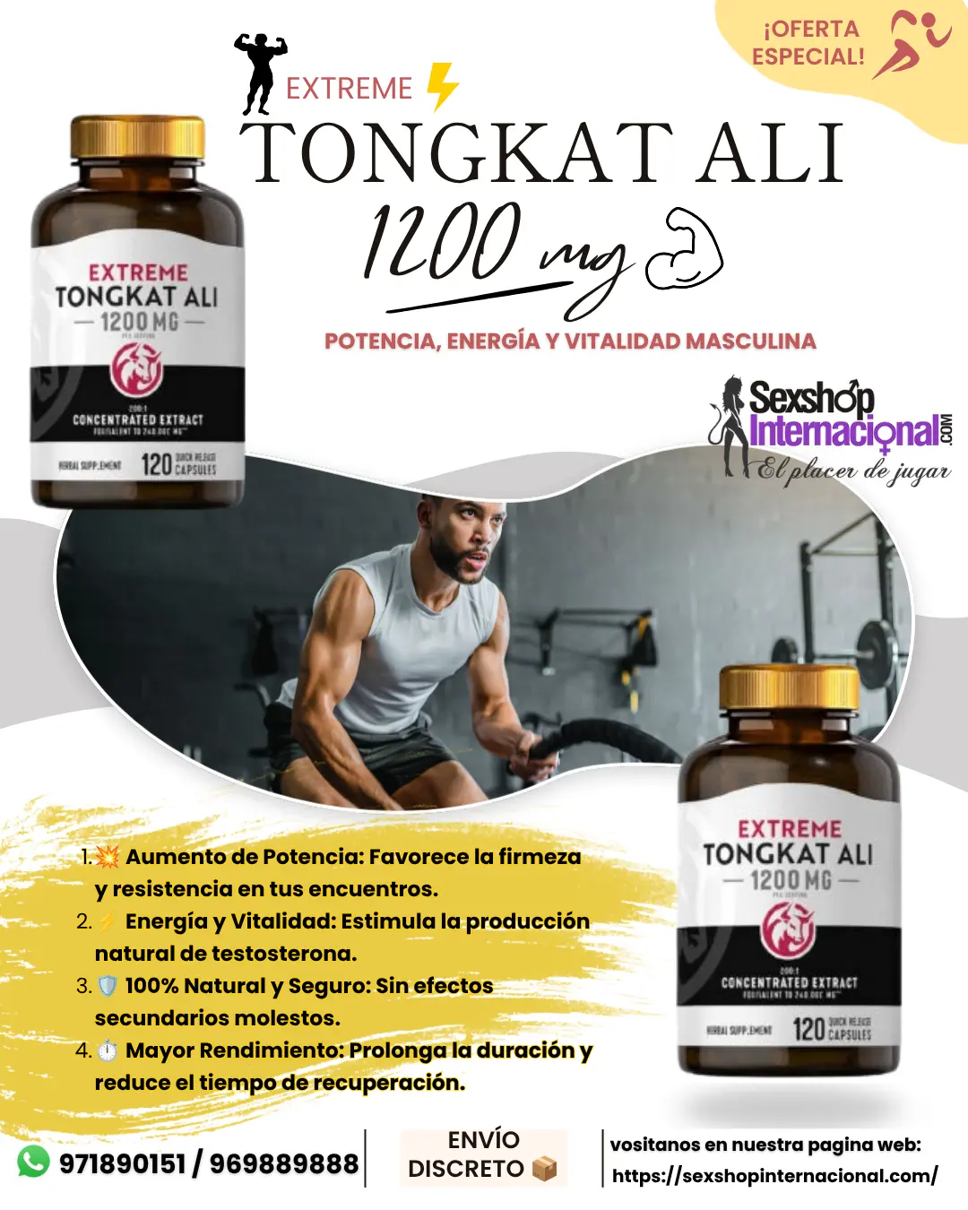  POTENCIA ENERGÍA Y VITALIDAD MASCULINA- TONGKAT ALI