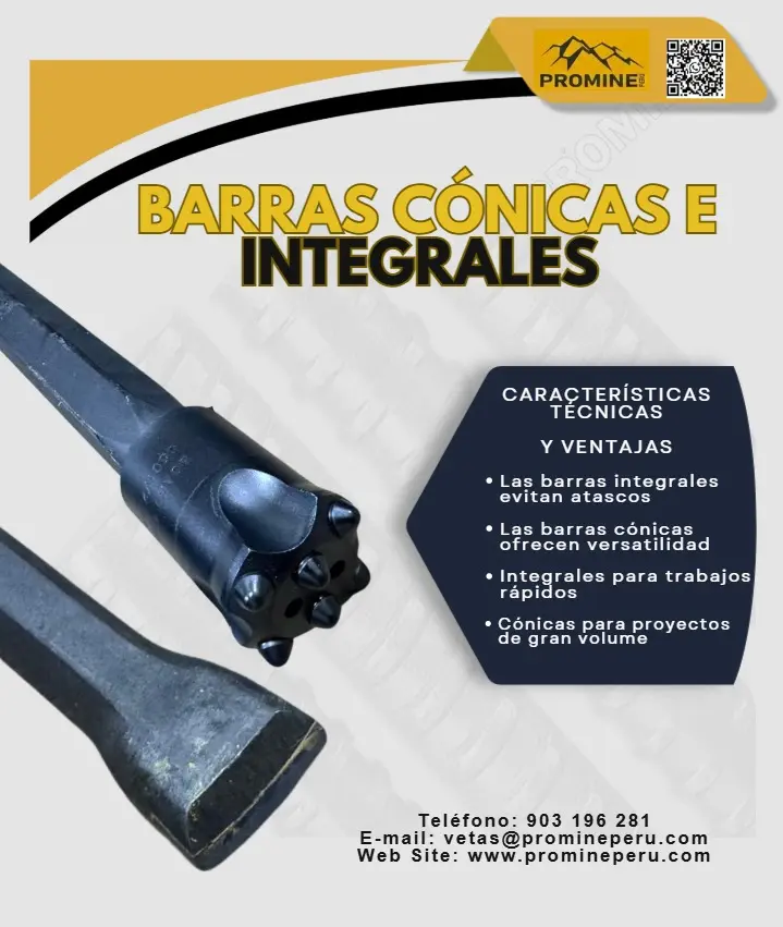 Barras de Perforación Cónicas e Integrales - PROMINE PERÚ