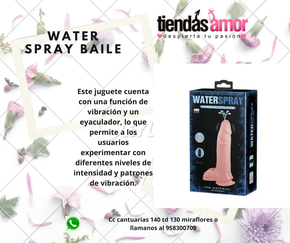 DILDO VIBRADOR EYACULADOR WATER SPRAY TIENDAS AMOR MIRAFLOR