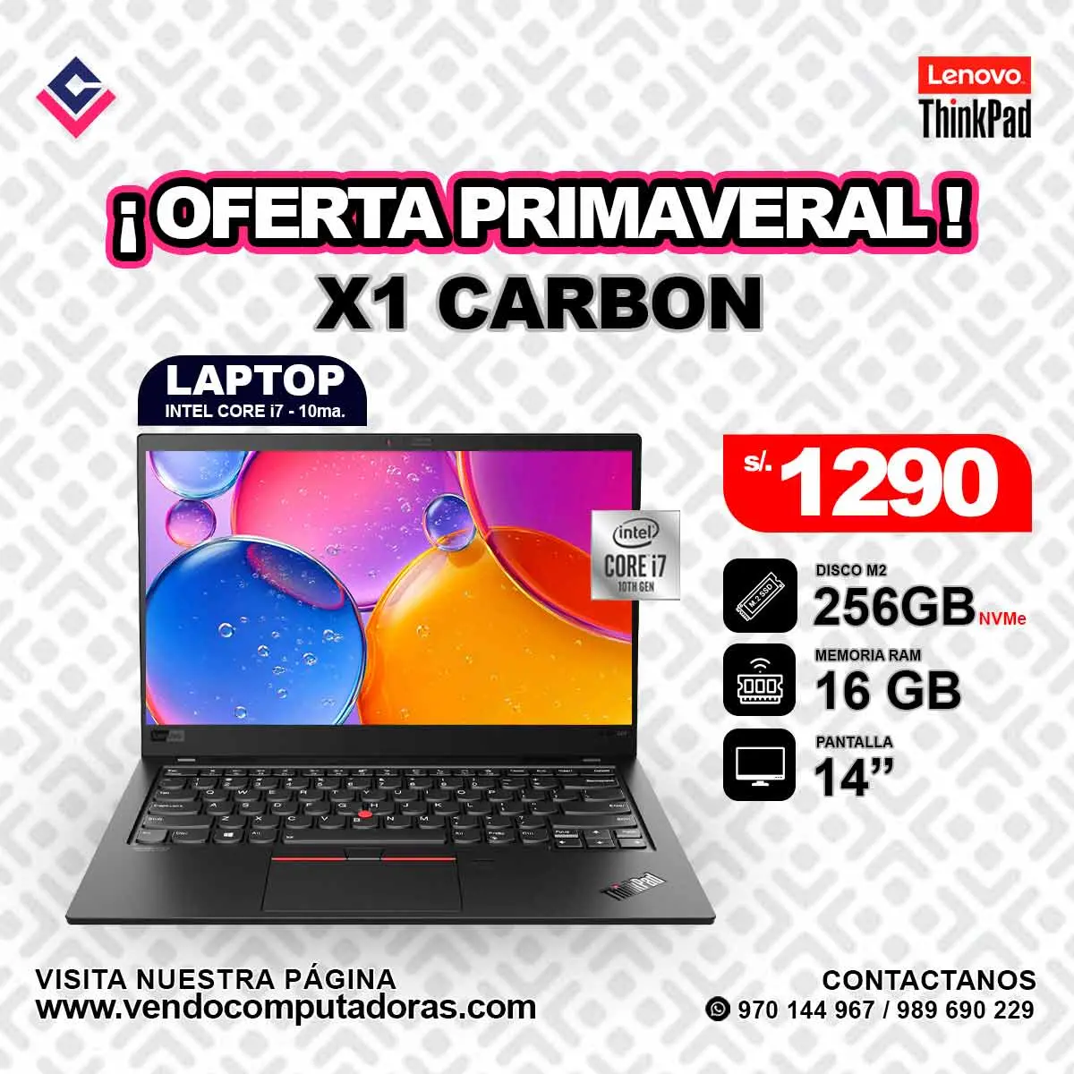 Laptop Lenovo Thinkpad X1 CARBON GEN 8