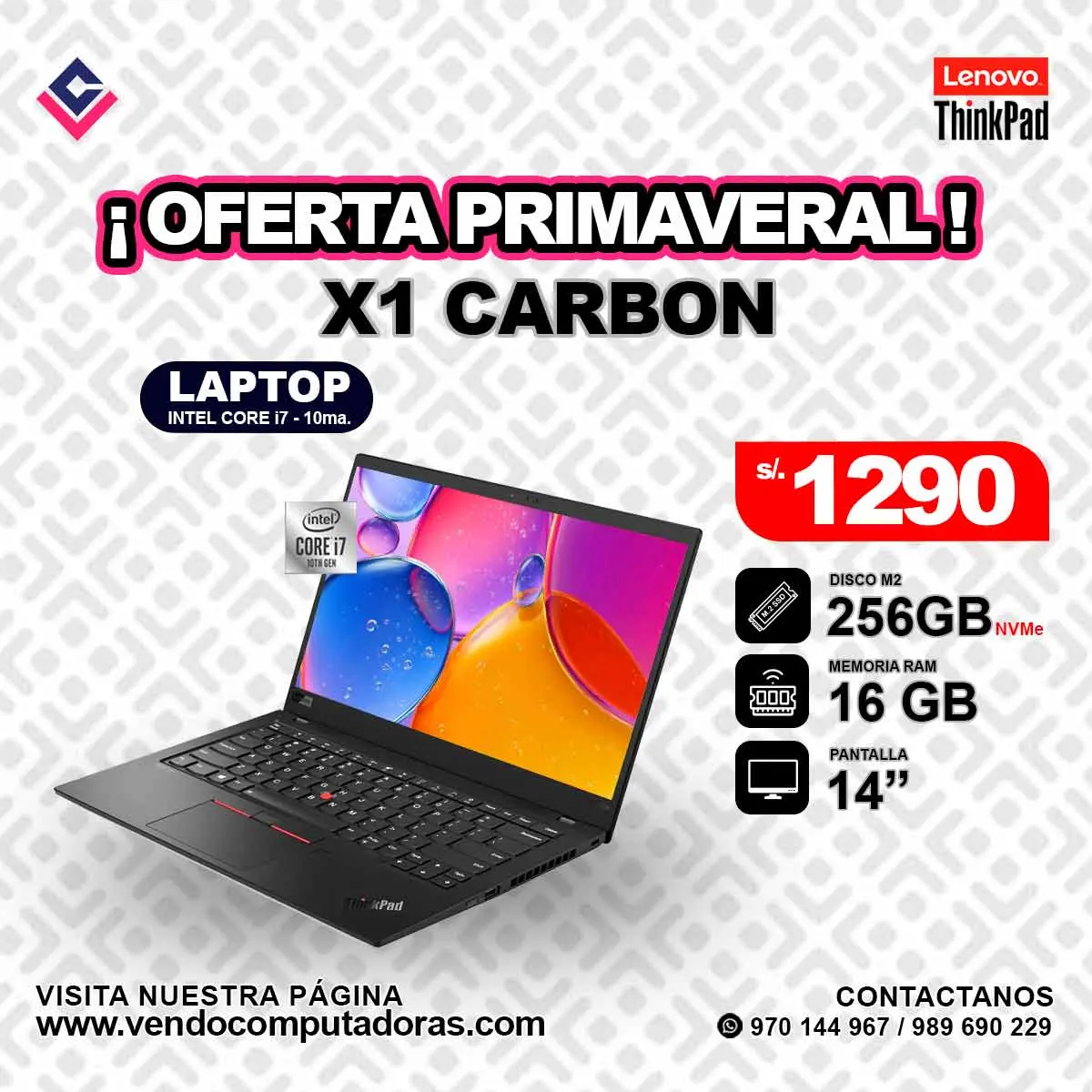 Laptop Lenovo Thinkpad X1 CARBON GEN 8