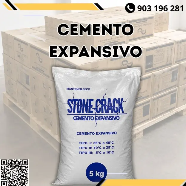 Demoledor Químico Cemento Expansivo para Roca Promine Perú