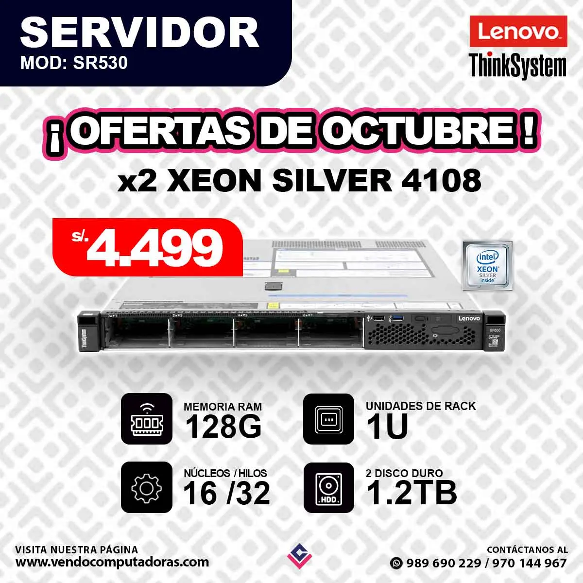 SERVIDOR LENOVO THINKSYSTEM SR530