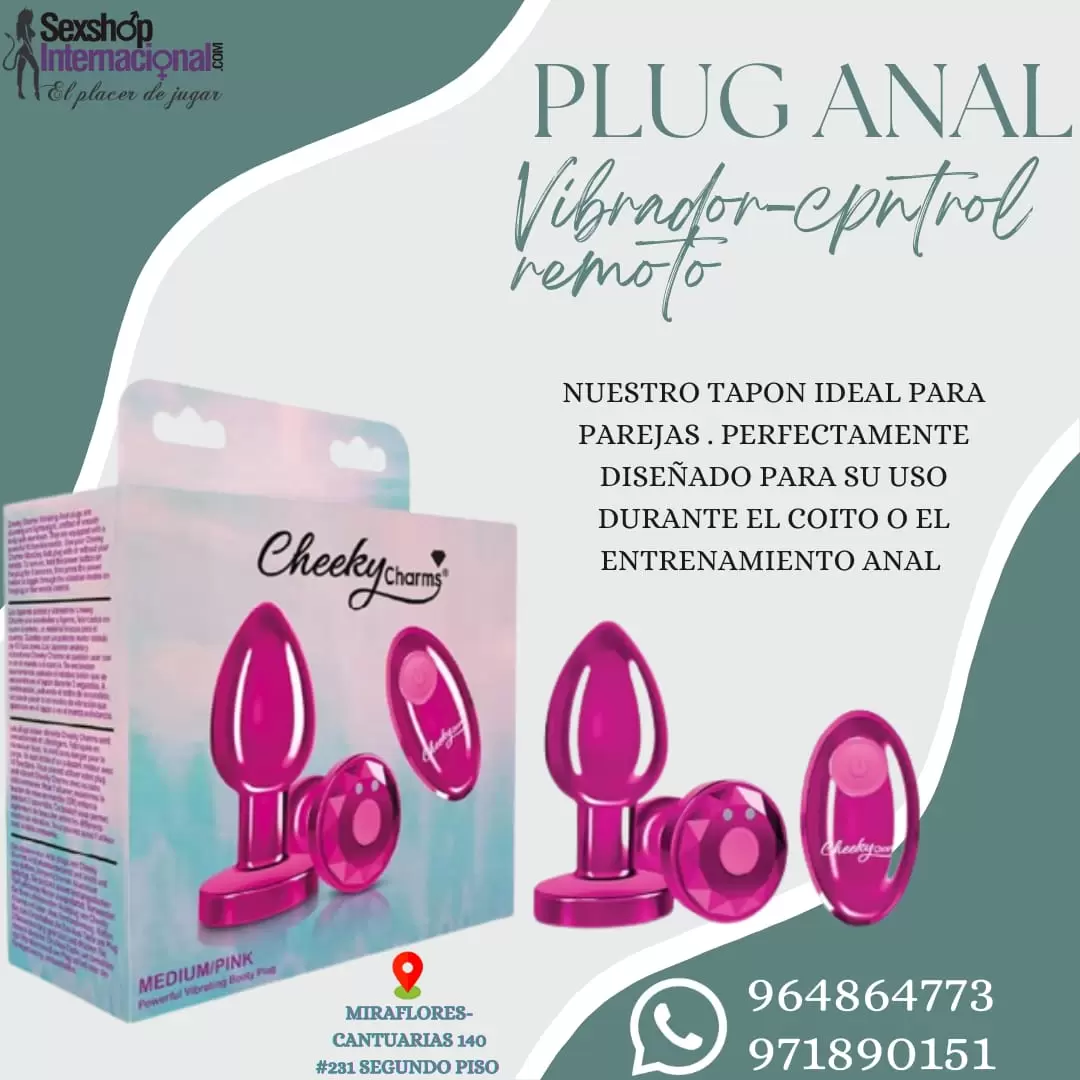 PLUG ANAL DE ACERO-VIBRADOR-A CONTROL REMOTO-SEXSHOP LIMA 971890151 