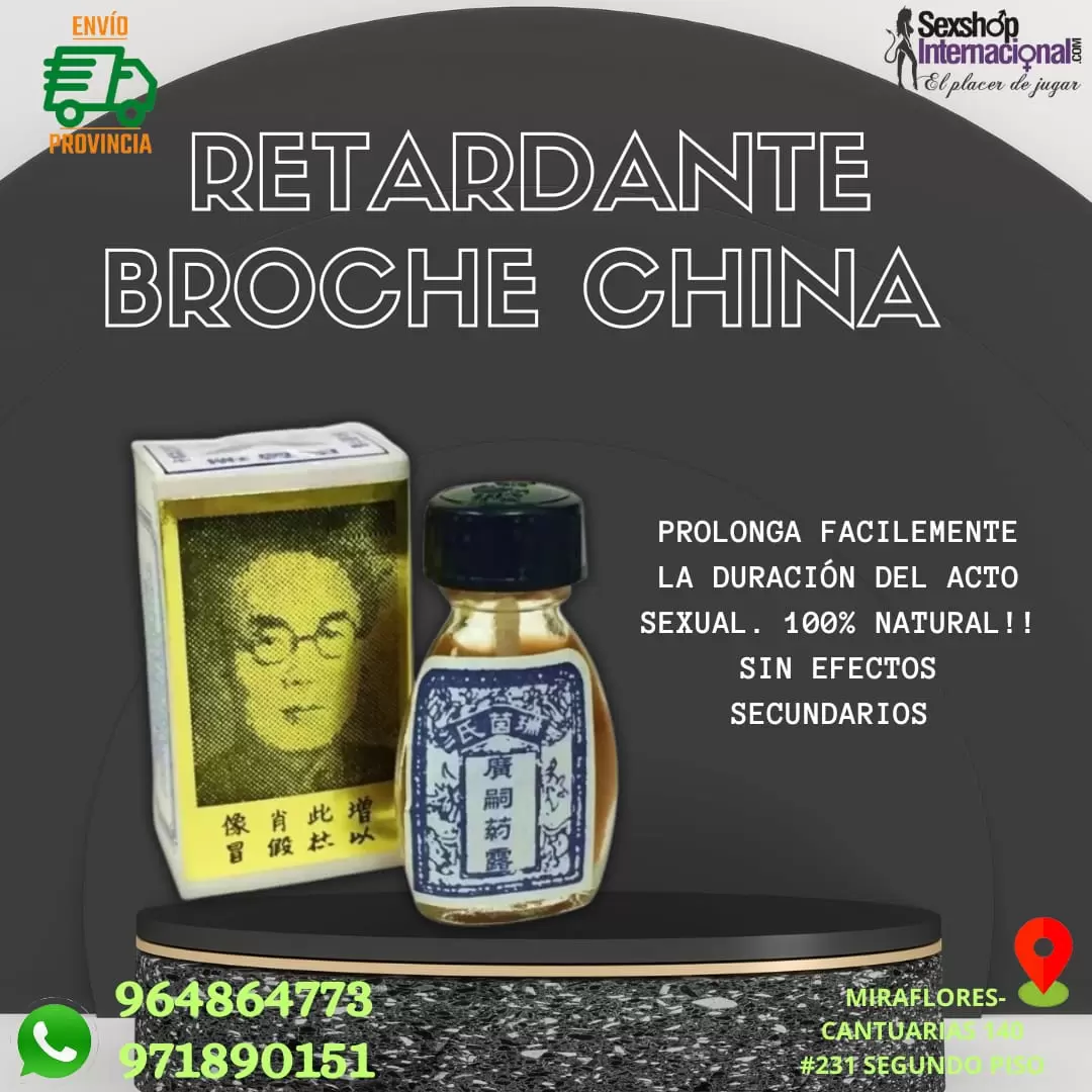 RETARDANTE ORIGINAL BROCHA CHINA-PROLONGA LA EYACULACION-SEXSHOP LIMA 971890151 