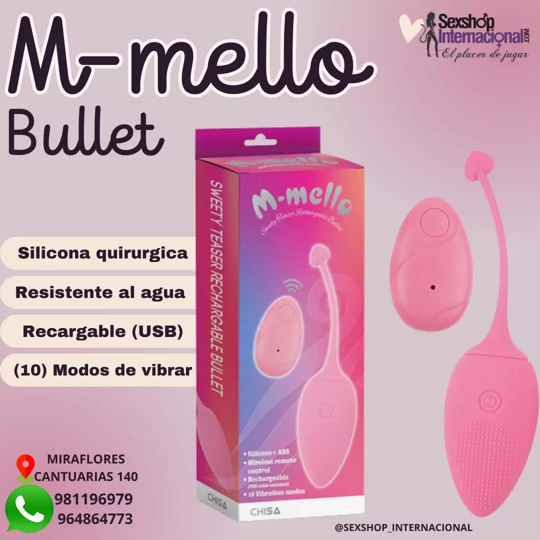 BALA VIBRADORA A CONTROL REMOTO-M MELLO-RECARGABLE-SEXSHOP LIMA 971890151 