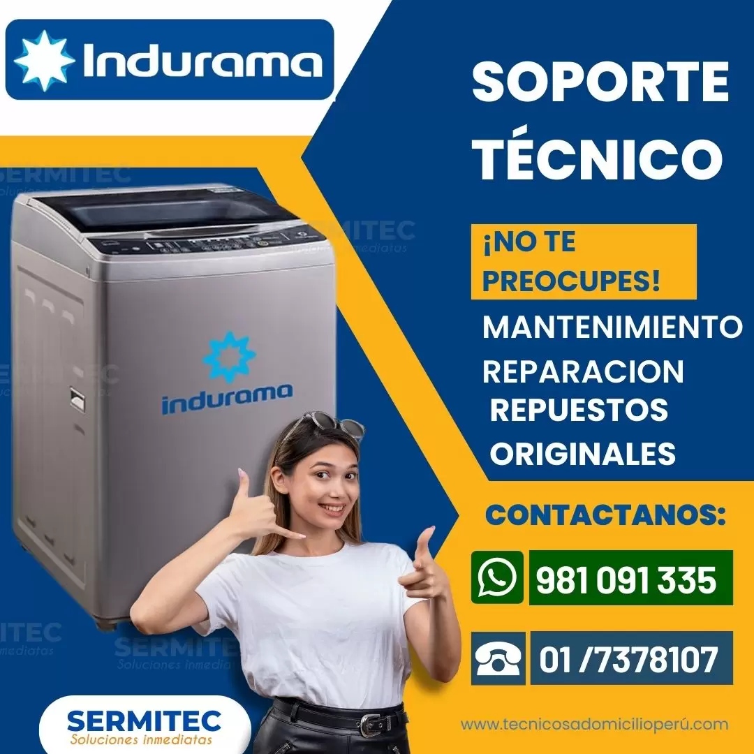 Soporte Tecnico de Lavadoras INDURAMA 981091335-Lurin