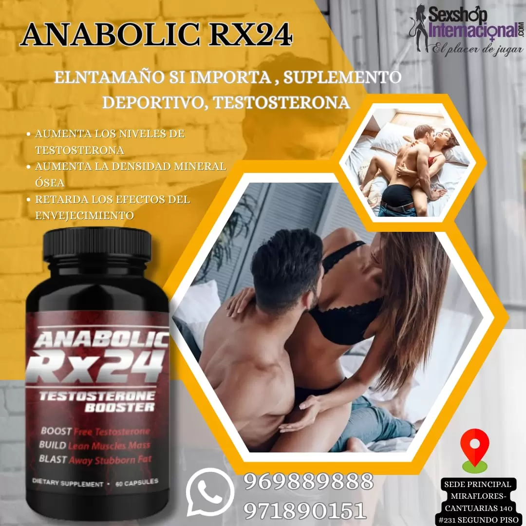 ORIGINAL ANABOLIC RX24 AUMENTA LA ENERGIA SEXUAL-TESTOSTERONA-SEXSHOP LIMA 971890151 