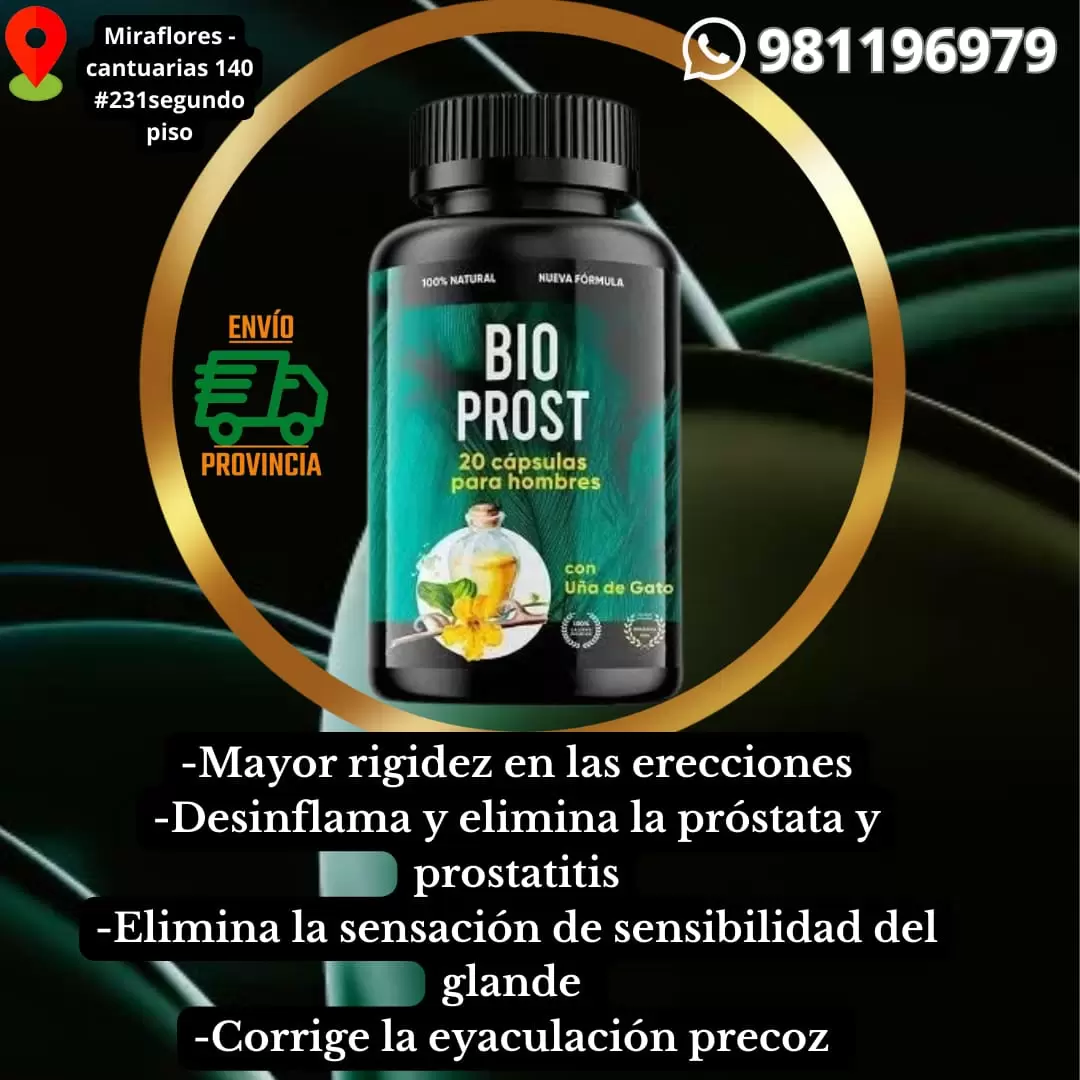 ORIGINAL POTENCIADOR BIO PROST-TRATA Y CURA LA PROSTATA-SEXSHOP LIMA 971890151 