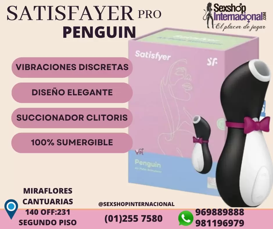 VIBRADOR SUCCIONADOR CLITORAL-SATISFYER-PENGUIN-SEXSHOP LIMA 971890151