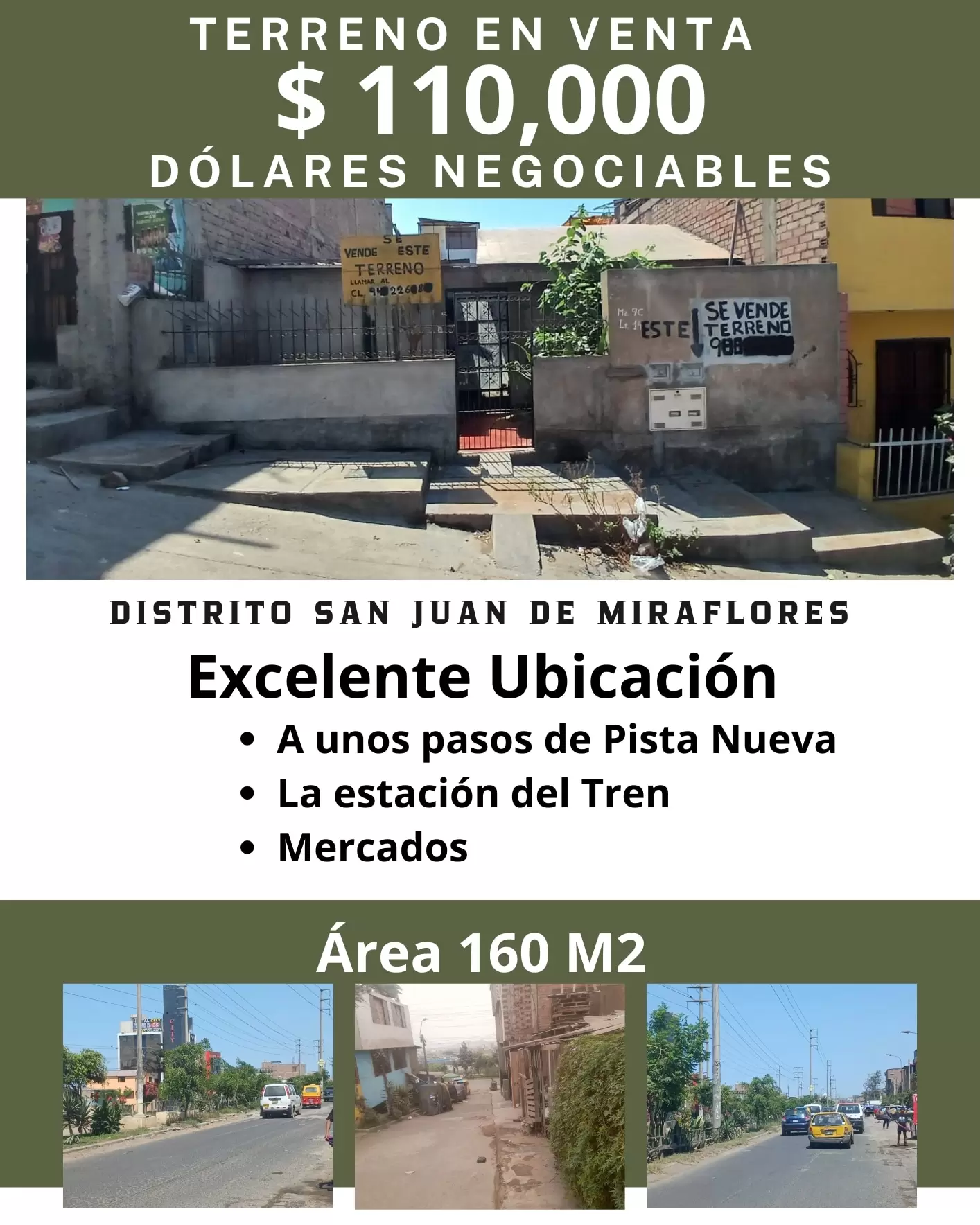 Terreno en venta San Juan de Miraflores 