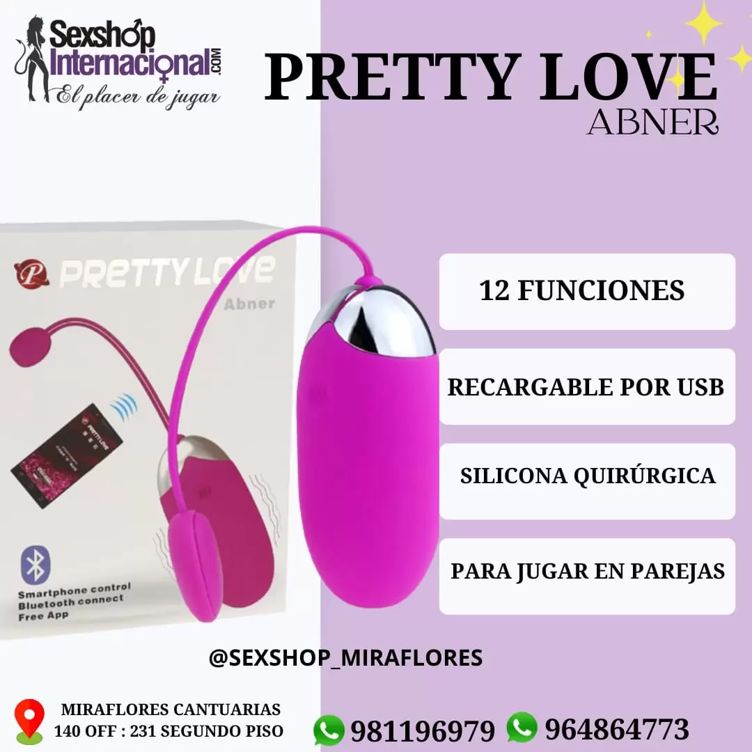 BALA VIBRADORA-ESTIMULA PUNTO G-CLITORAL-PRETTY LOVE ABNER-SEXSHOP LIMA 971890151 