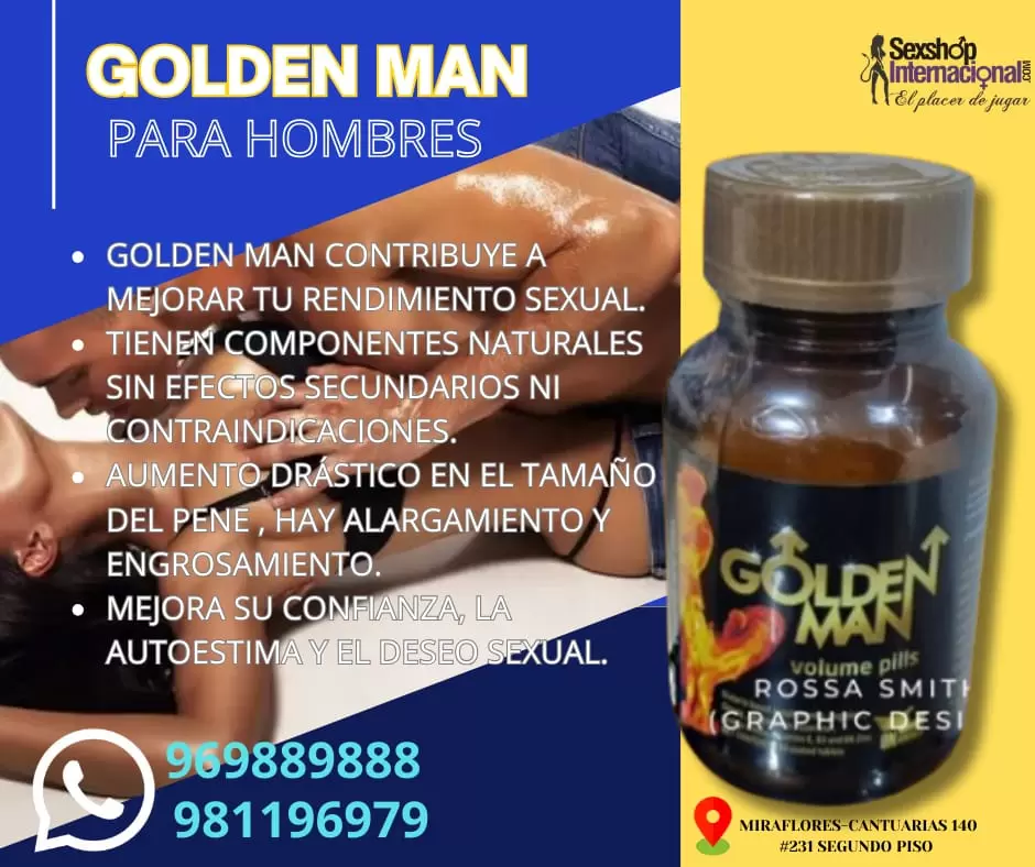 ORIGINAL GOLDEN MAN-POTENCIADOR VIRIL-AUMENTA LA TESTOSTERONA-SEXSHOP LIMA 971890151