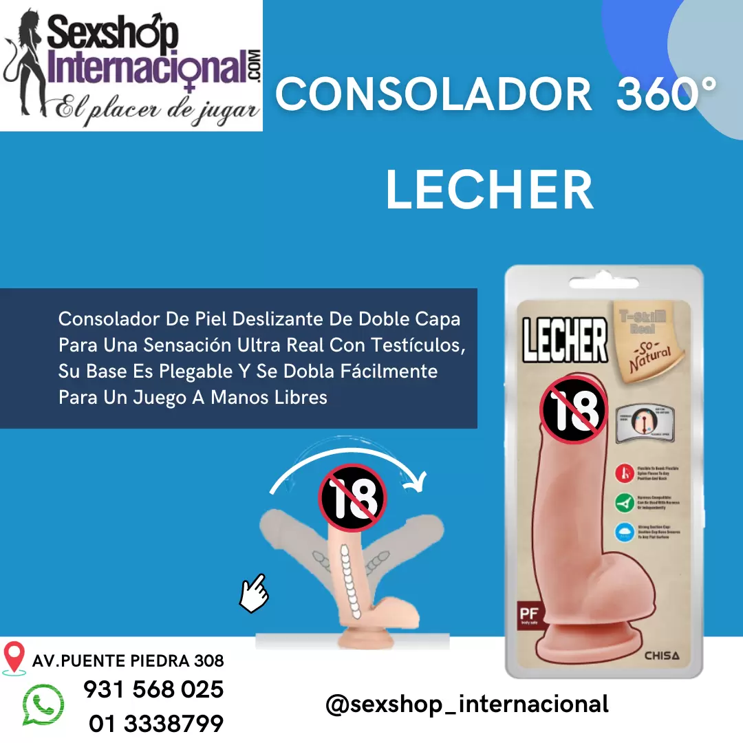 LECHER CONSOLADOR PIEL REAL-ESPINA FLEXIBLE 360 -SEXSHOP EN PERÚ 