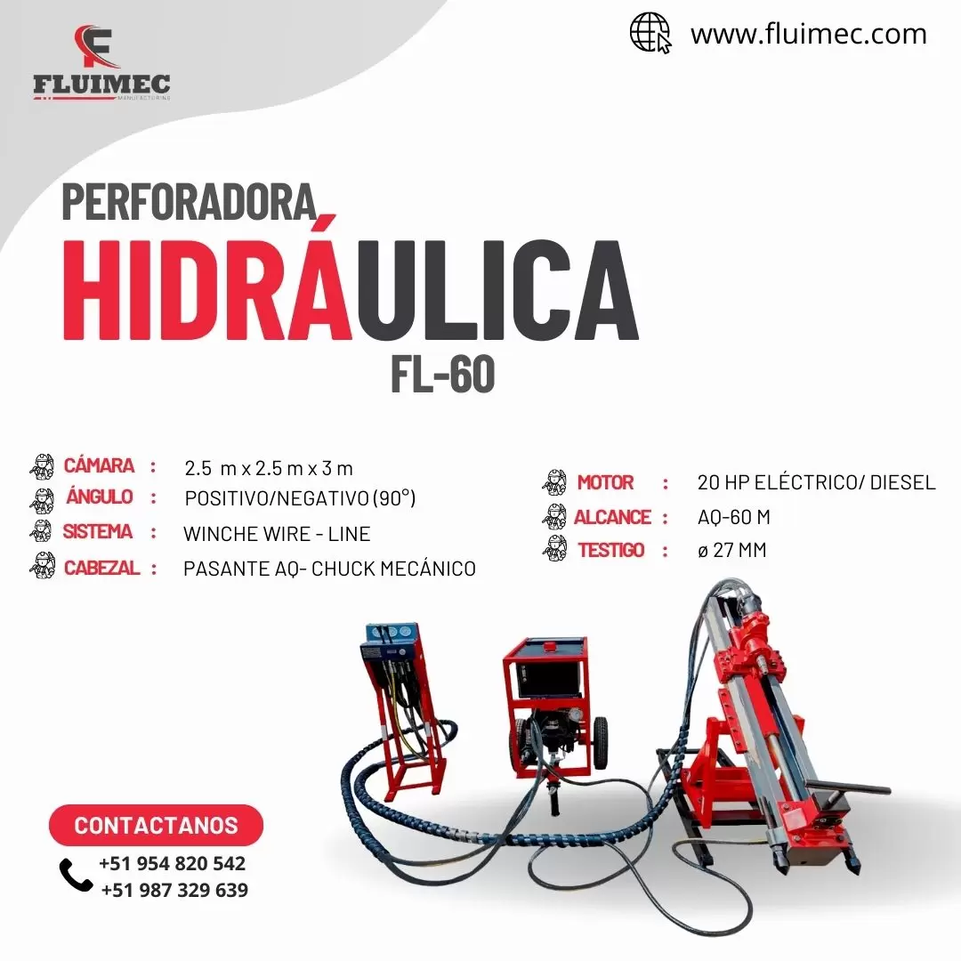 Perforadora FL-60 para proyectos en mina 