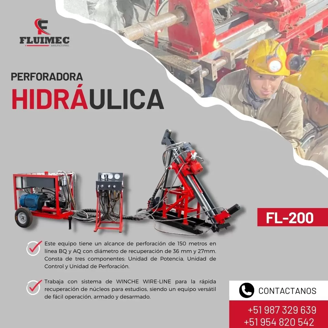 Perforadora FL-200 - Alcance BQ-150 MT