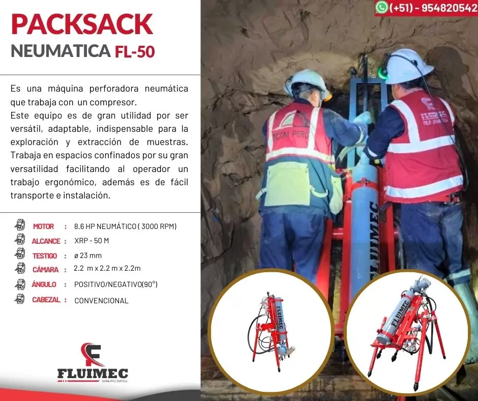 PACKSACK FL-50 EQUIPO FACIL DE OPERAR 