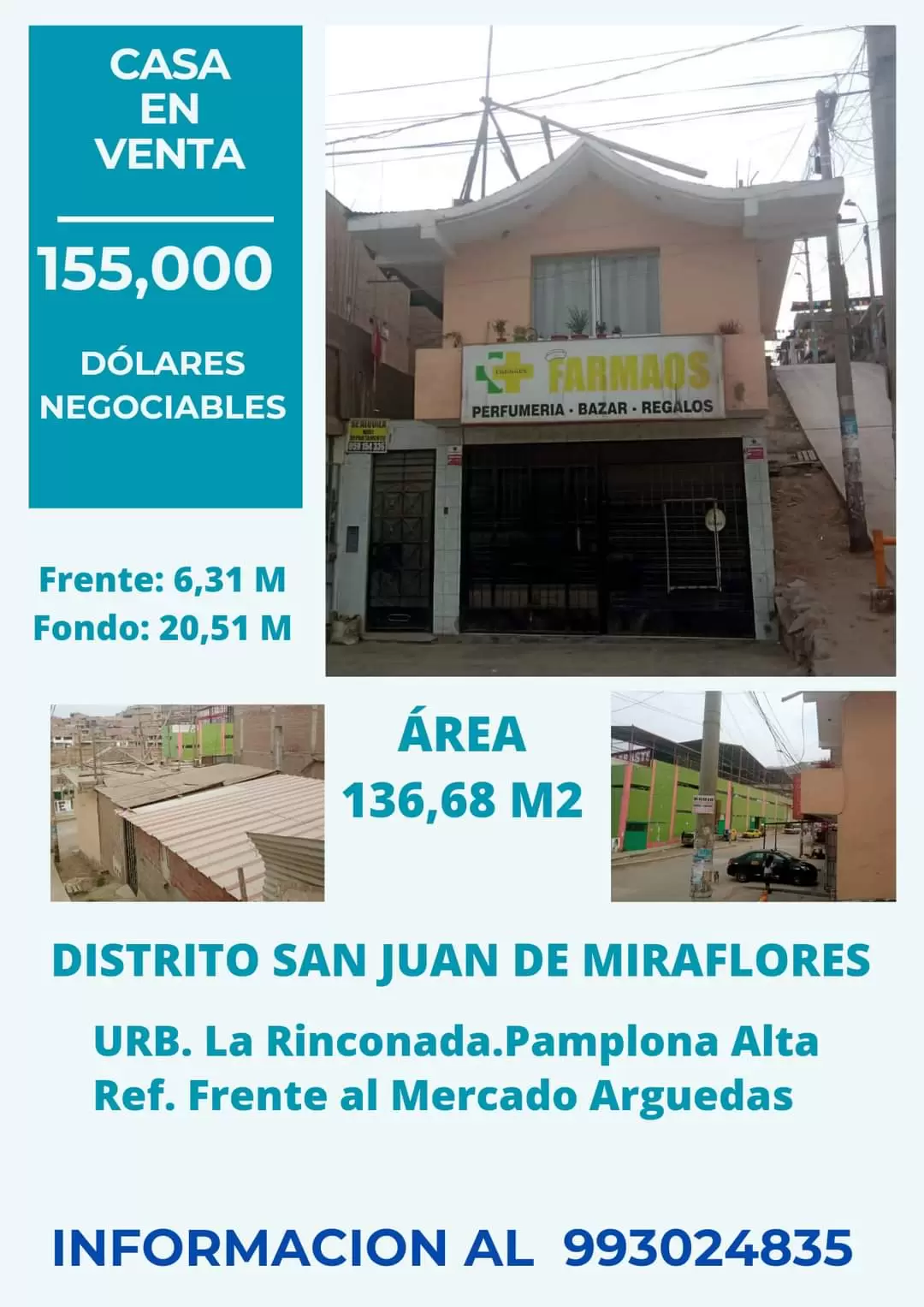 Se Vende Casa en San Juan de Miraflores 