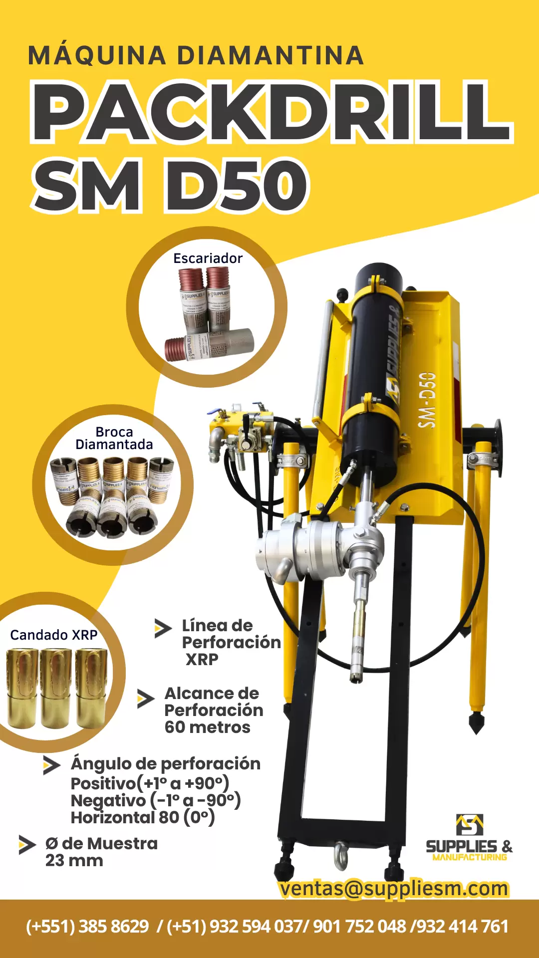 PERFORADOR PACK DRILL EN LINEA XRP MINERÍA 