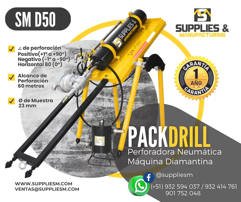 PERFORACIÓN DIAMANTINA EN SOCAVONES PACKDRILL 