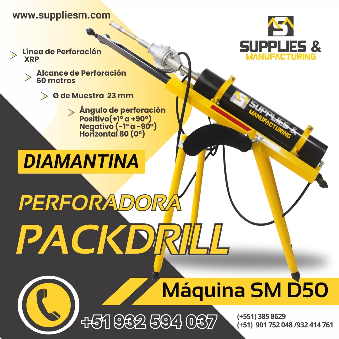 PERFORADORA DIAMANTINA PARA EXTRACCIÓN DE MINERALES PACKDRILL SM D50 