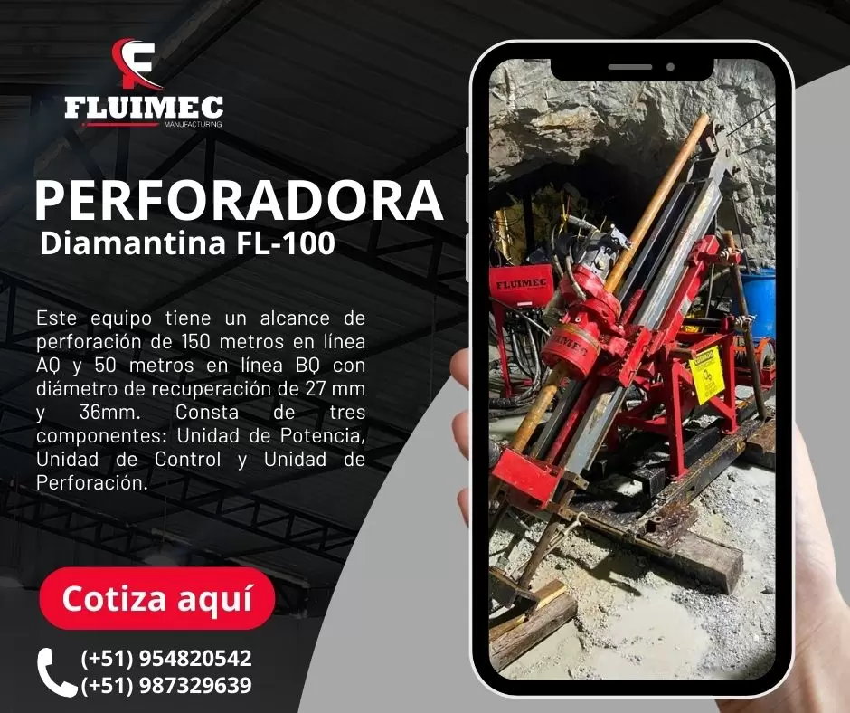 Perforadora FL-100 - Equipo para industria Minera 