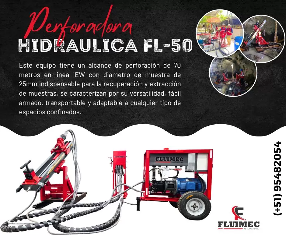 Perforadora para prospección minera Hidraulica FL-50 