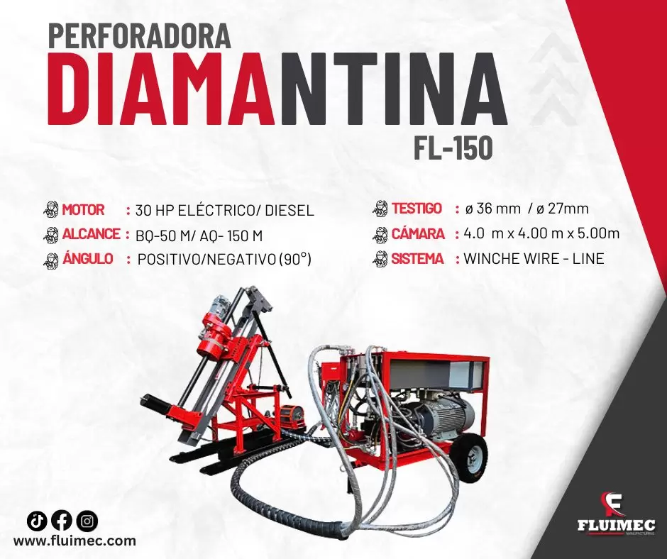 Perforadora FL-150 - Equipo para exploración de minerales