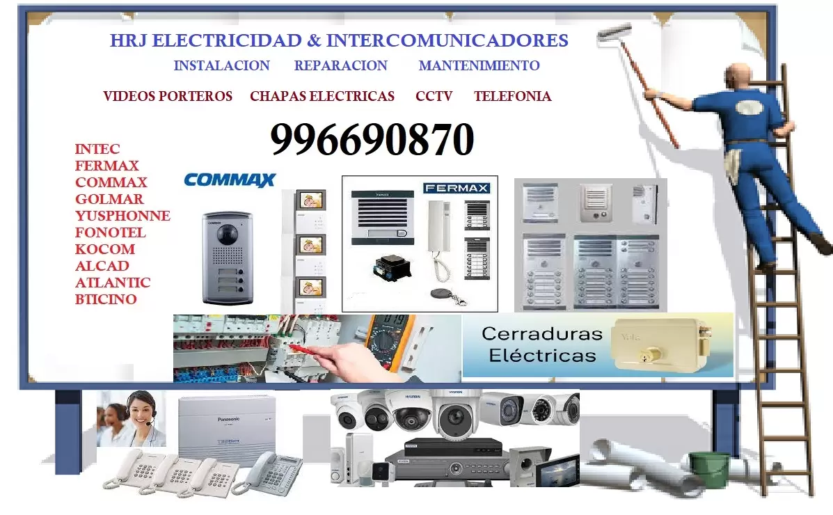 SERVICIO TECNICO INTERCOMUNICADORES Y VIDEOS PORTEROS 996690870