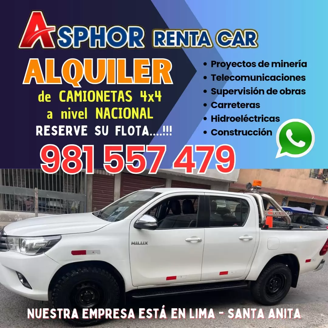 ASPHOR RENTA CAR Alquiler de Camionetas 4x4 