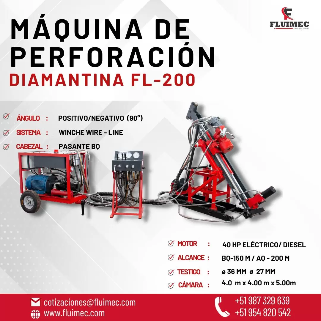 Diamantina FL-200 Perforadora para operaciones mineras